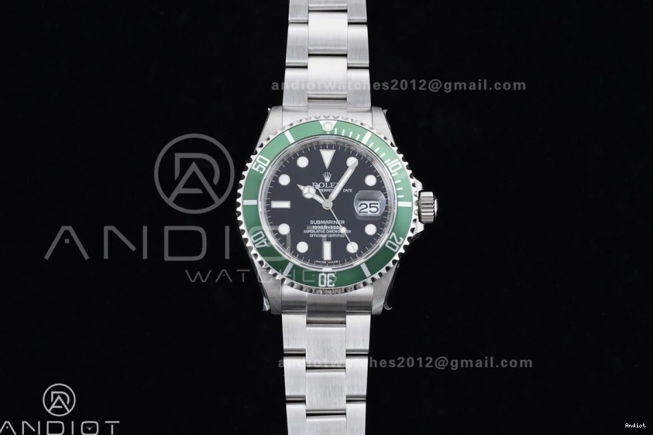 Edition LV 16610 Green 1:1 on Submariner SS 904L SH3135 Kermit Steel Bracelet TMF Best 0309